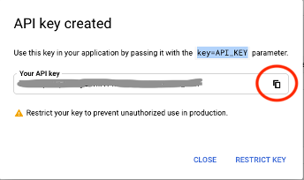 Google API Key 5